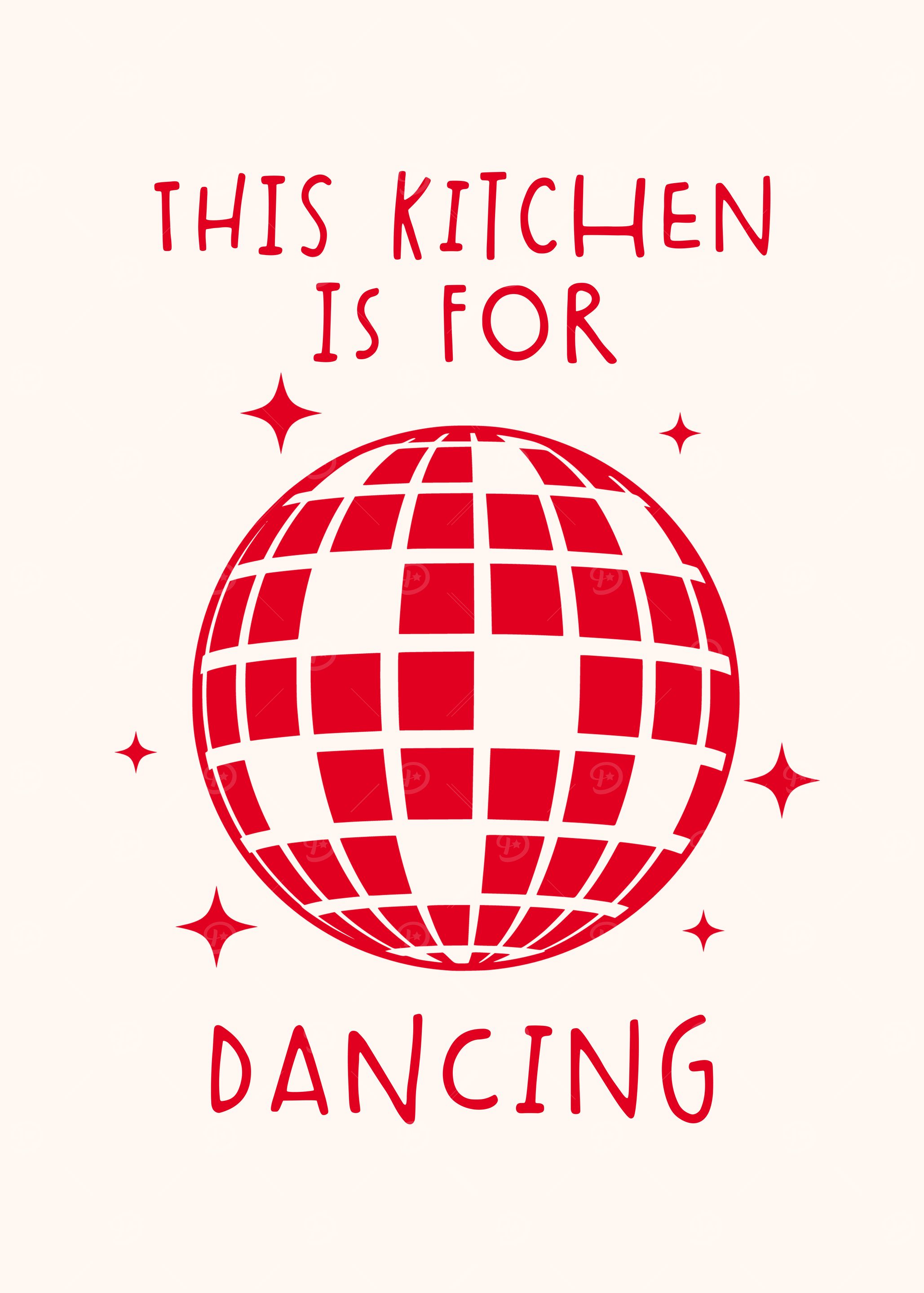 This kitchen is for dancing, Kitchen Disco Ball, Kitchen decor