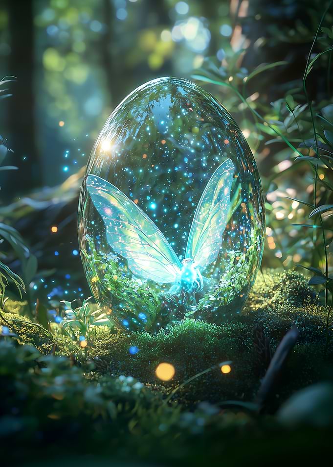 Fairy in a Crystal Egg