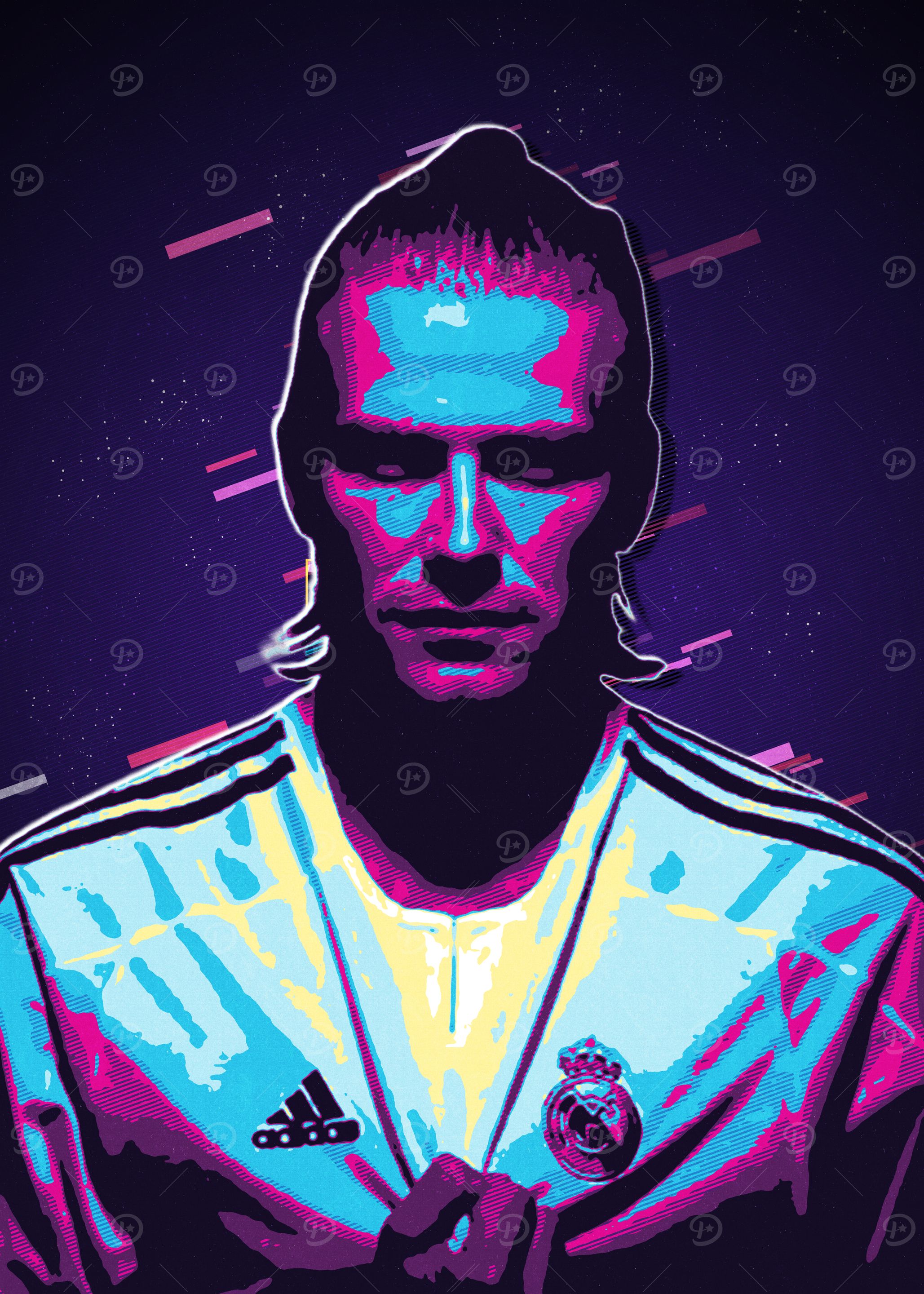 David Beckham Retro Art