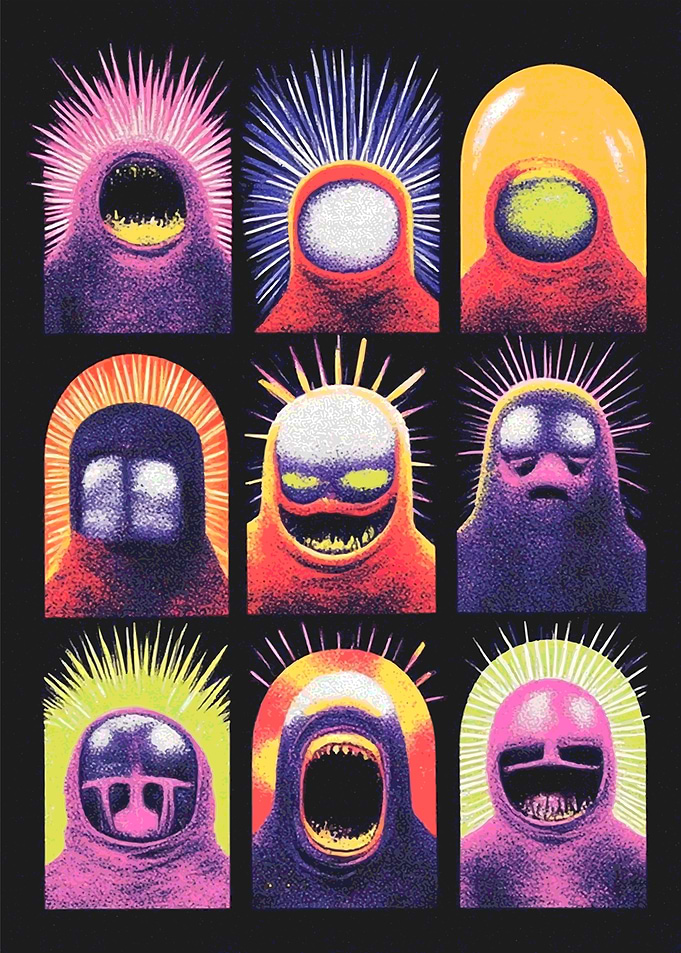 Nine Grotesque Faces