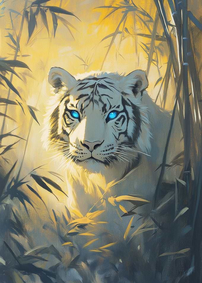 Azure Gaze White Tiger