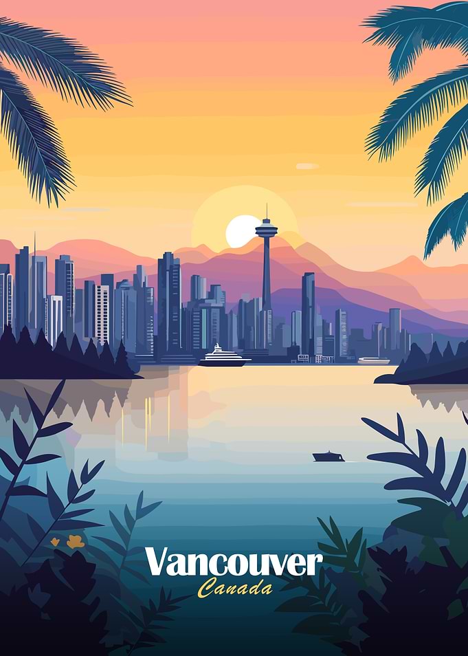 Vancouver Skyline Sunset