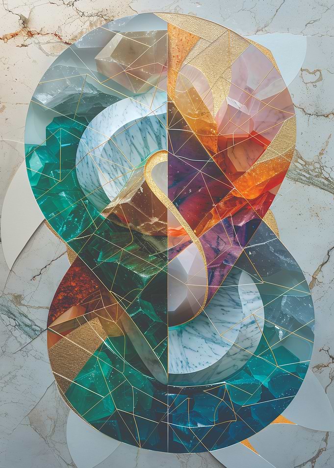 Abstract Gemstone Art