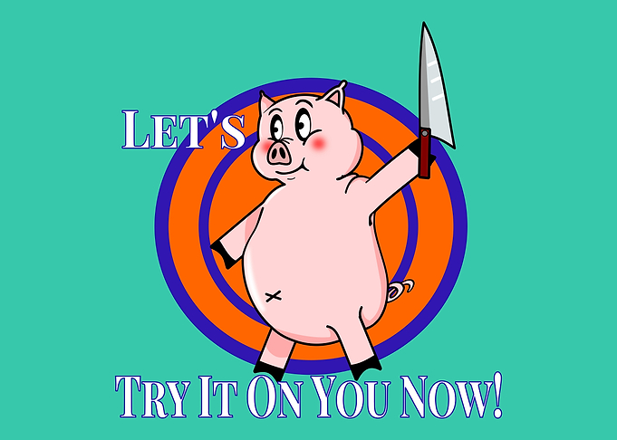 Psycho Pig with Knife