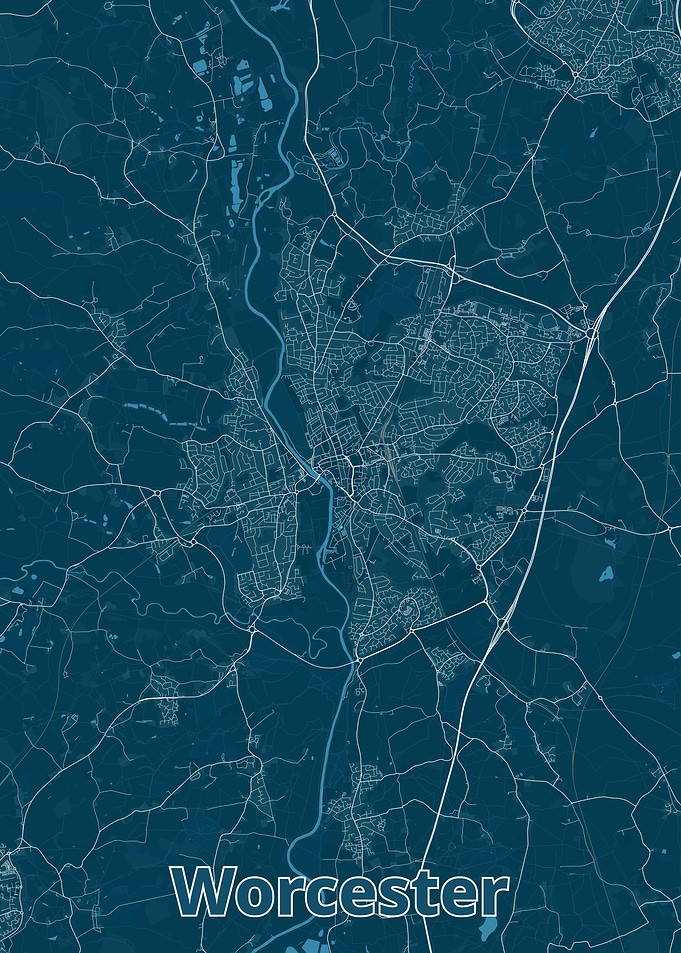 Worcester City Map