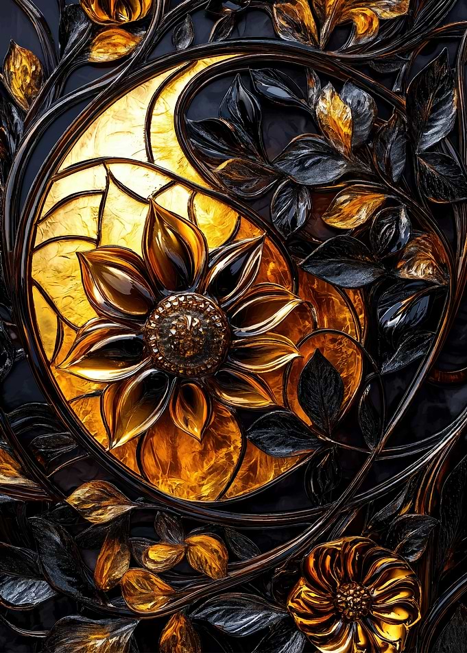 Stained Glass Sunflower