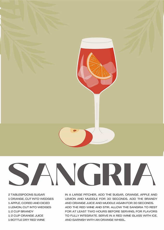 Sangria Recipe Illustration