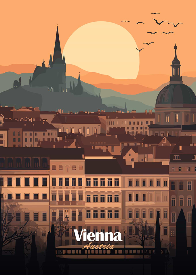 Vienna Cityscape Sunset