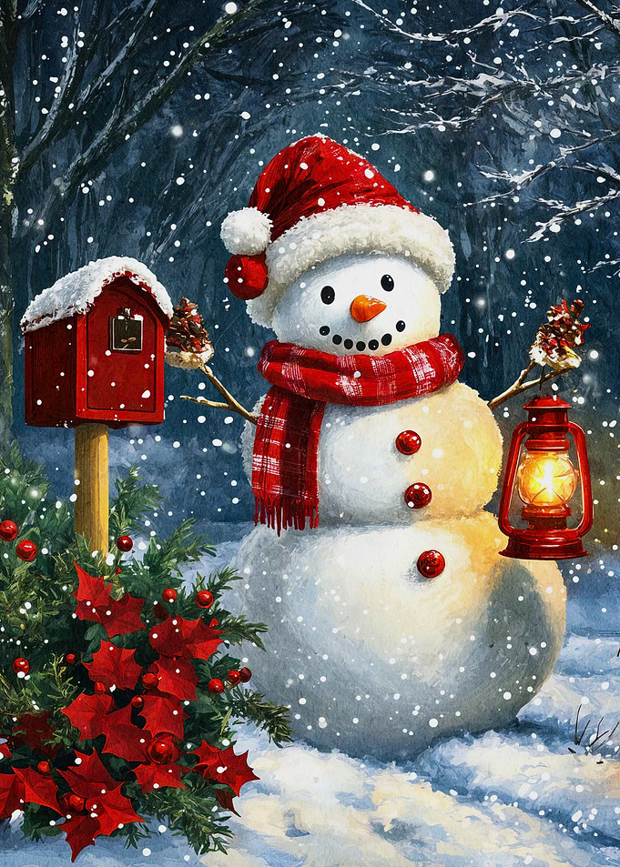 Snowman Lantern
