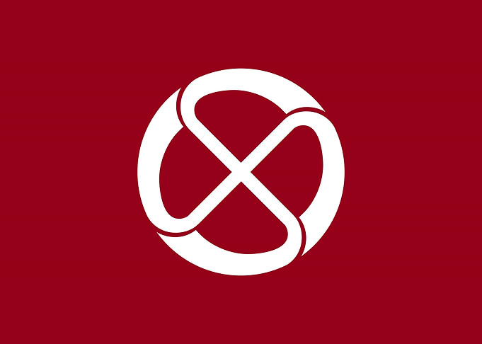 White Symbol on Red Background