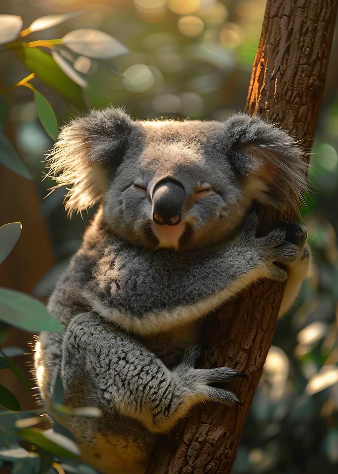 Koala Hugging Tree