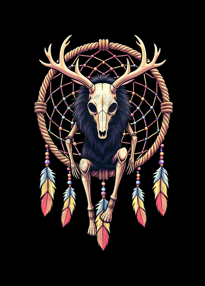 Skeleton Deer Dreamcatcher