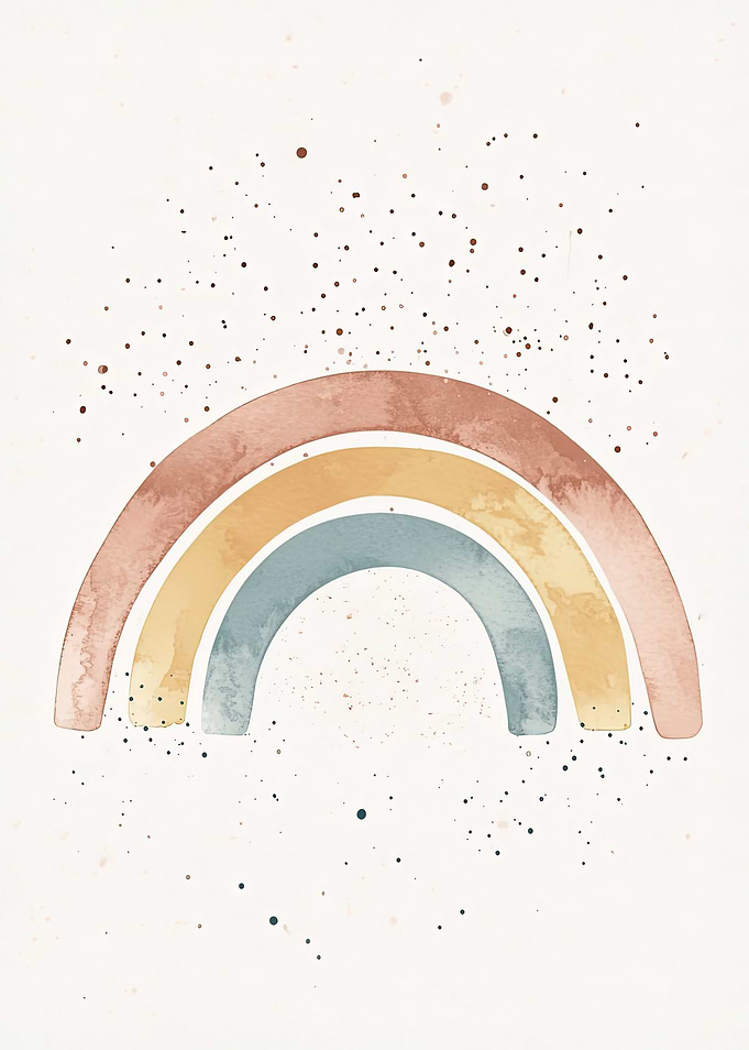 Watercolor Rainbow Art Print