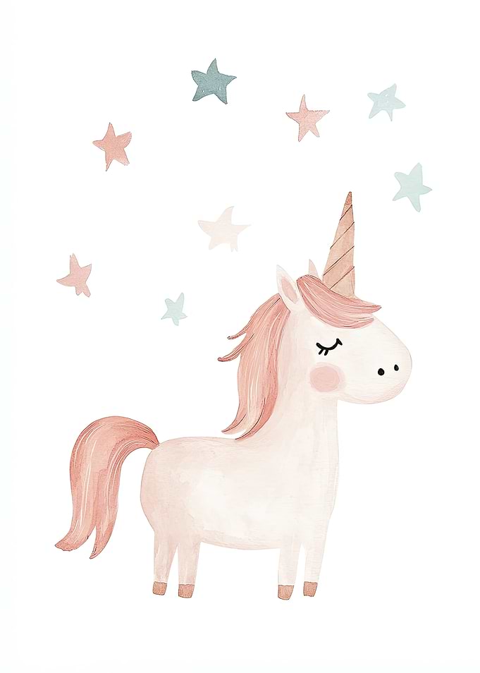 Cute Watercolor Unicorn