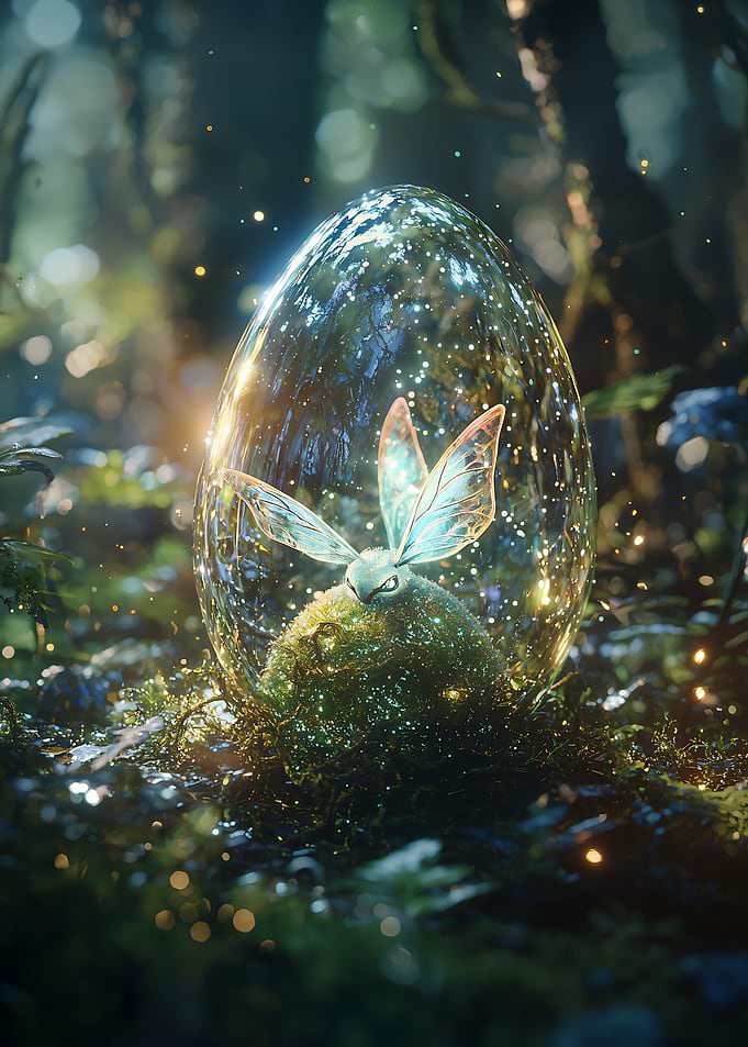 Fairy in a Crystal Egg
