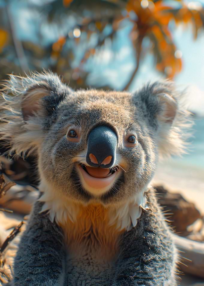 Smiling Koala Close-Up