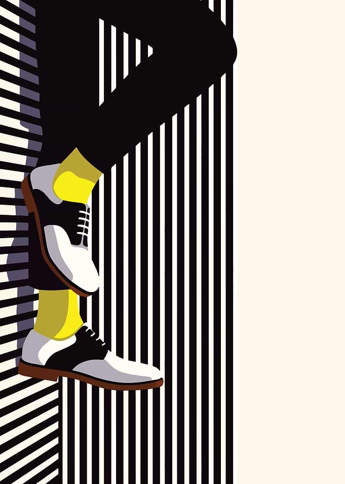 Black and White Stripes with Shoes