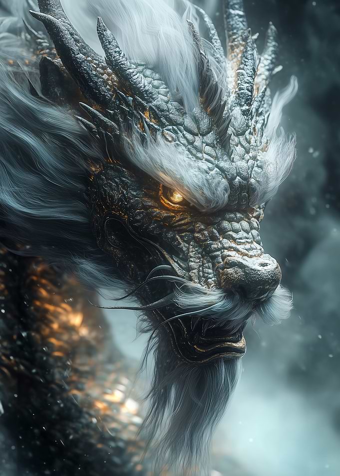 Silver Dragon Portrait