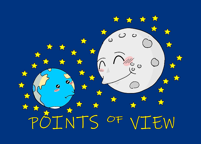 Earth and Moon Cute Kawaii
