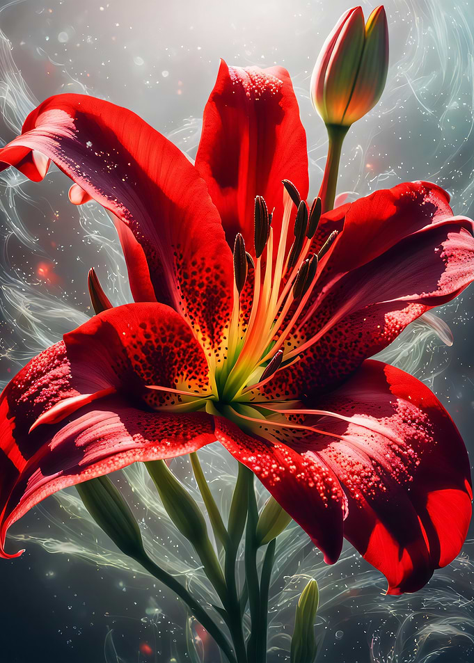 Red Lily Blossom