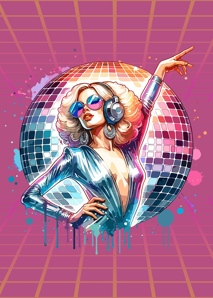 Mirror Ball 90s Disco Queen