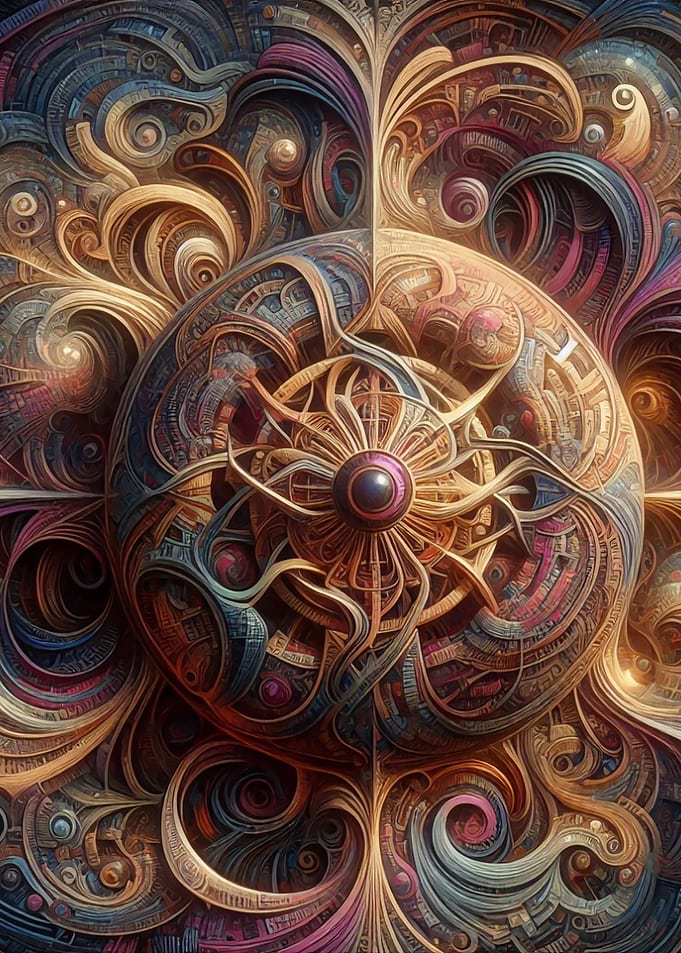 Abstract Golden Orb