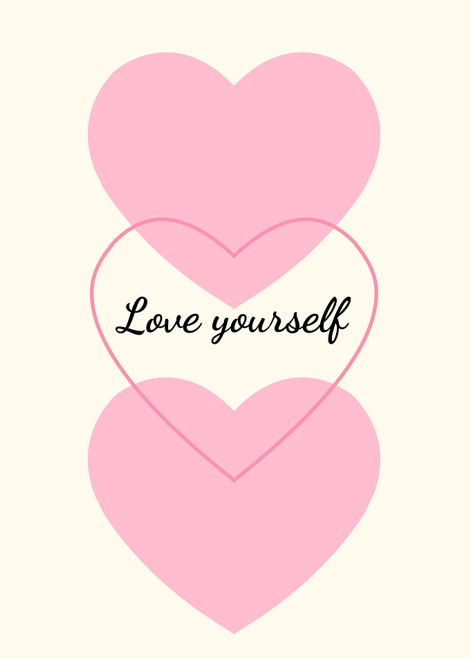 Love Yourself Heart Print