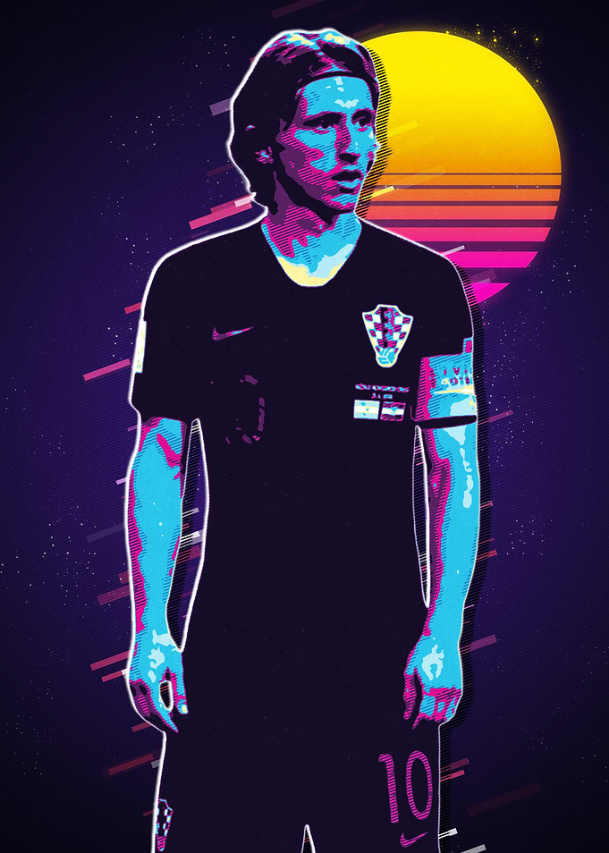 Luka Modric Retro Art