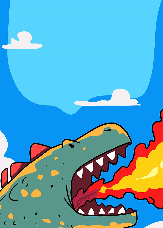 Fire-Breathing Dragon Illustration