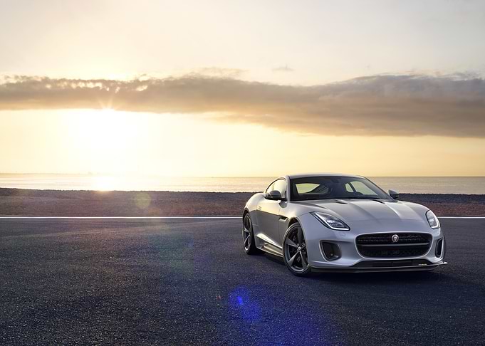 Silver Jaguar F-Type Coupe