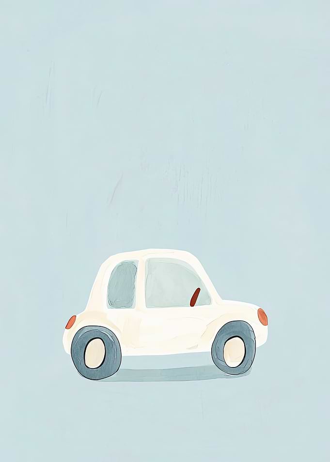 White Car Illustration