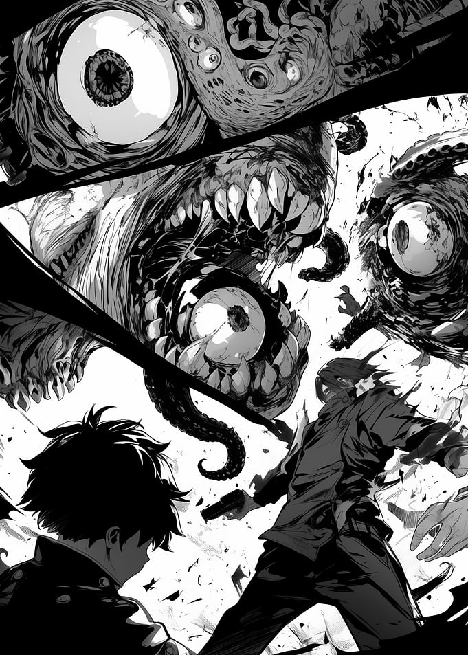 Manga Action Scene