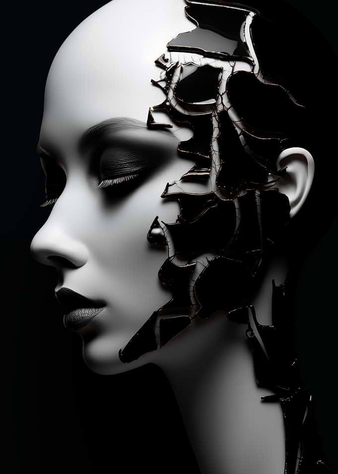 Cracked Face Art
