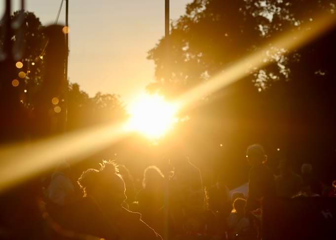 Sunset Crowd Silhouette
