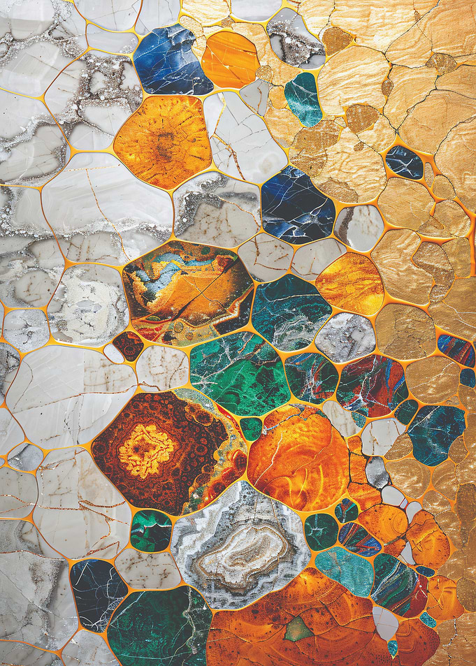 Abstract Gemstone Mosaic