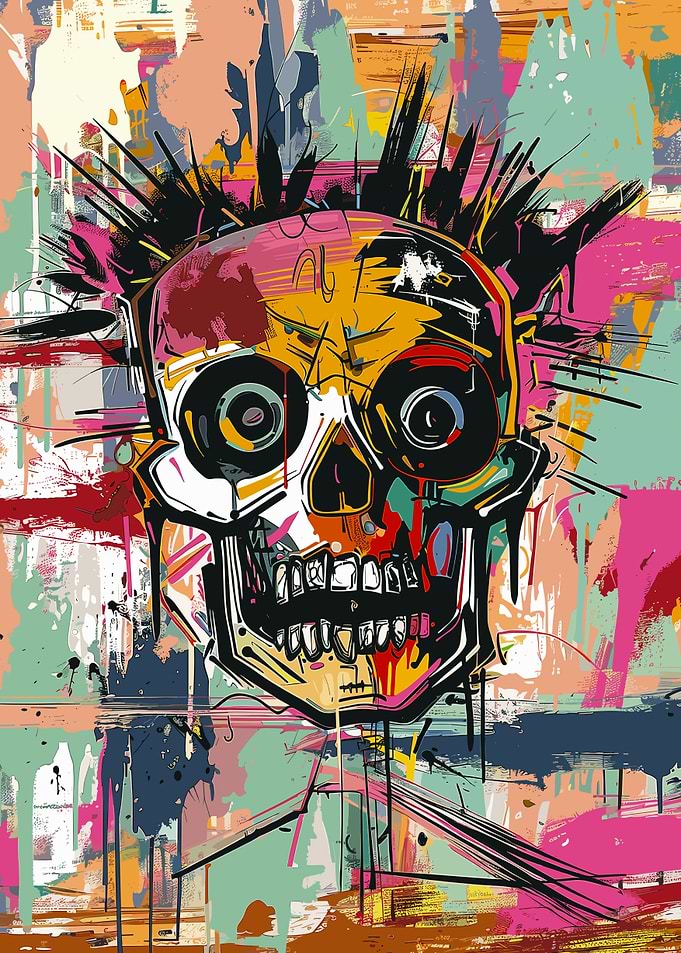 Skull Street Graffiti Art