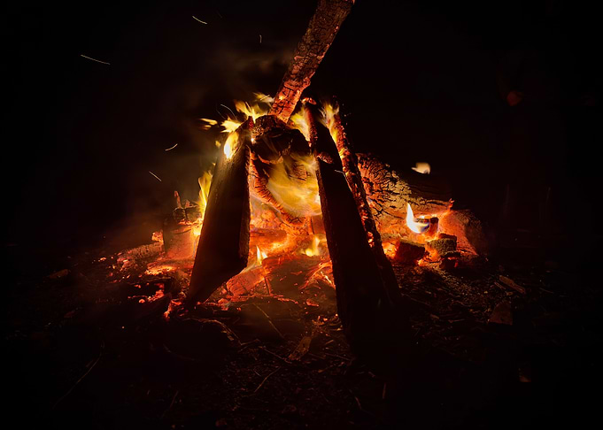 Campfire at Night