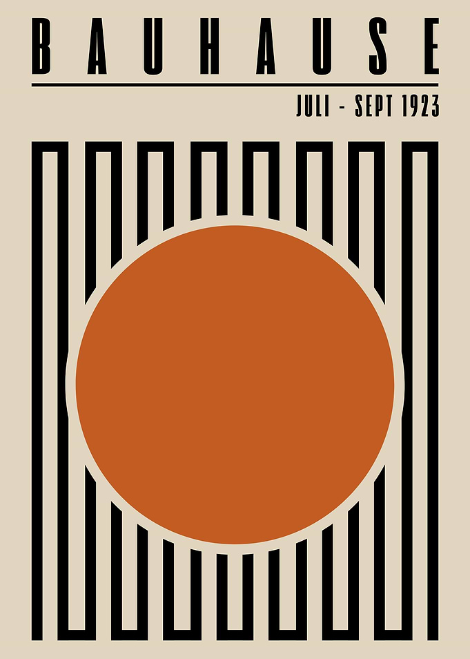 Bauhaus Geometric Poster