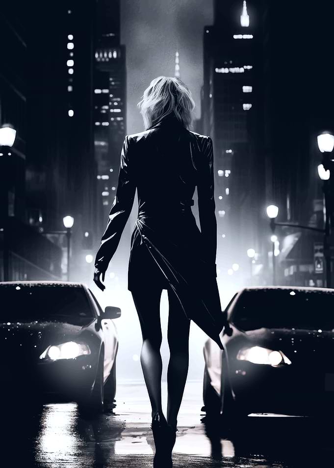 Woman Walking in City