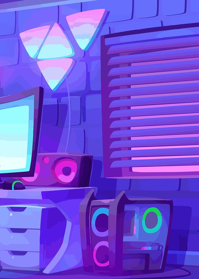 Neon Gamer Room