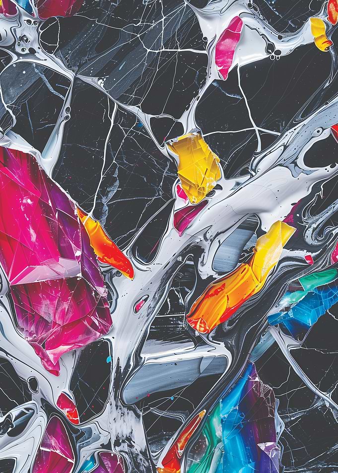 Abstract Swirl Painting