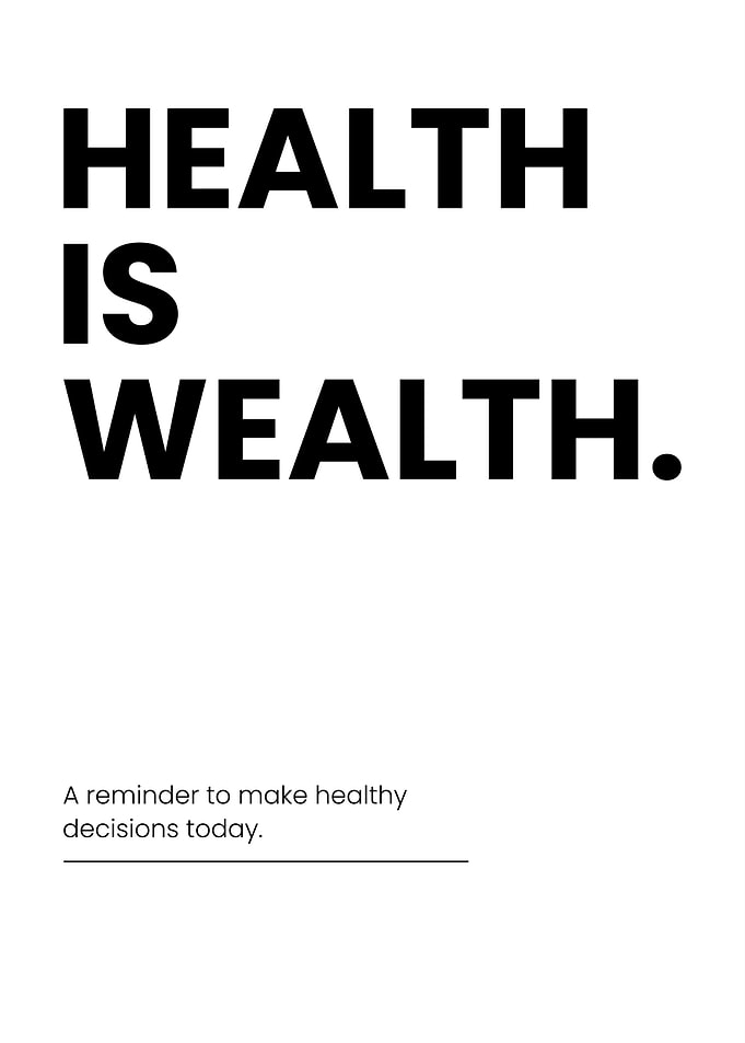 Health is Wealth Poster