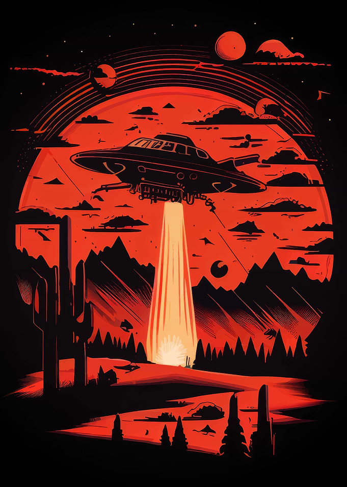 UFO Over Desert