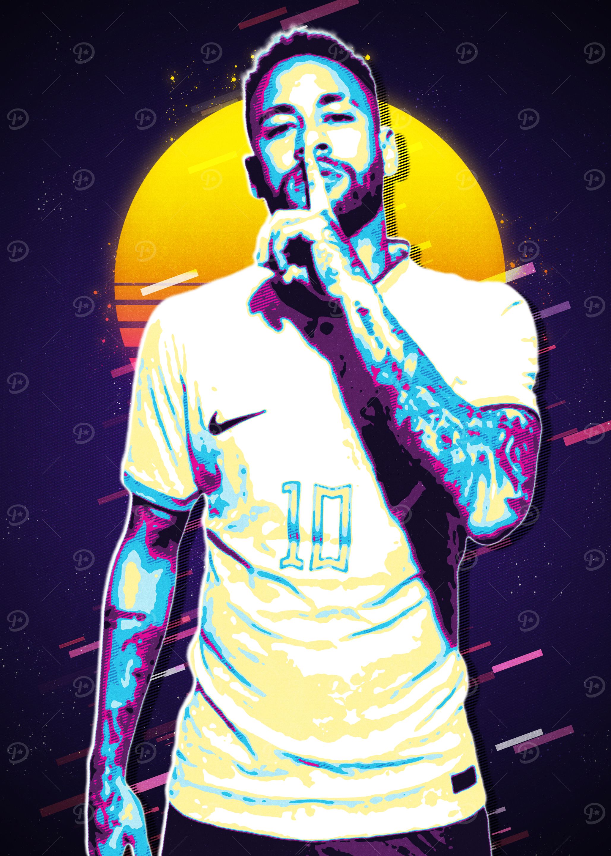 Neymar Jr. Retro Art