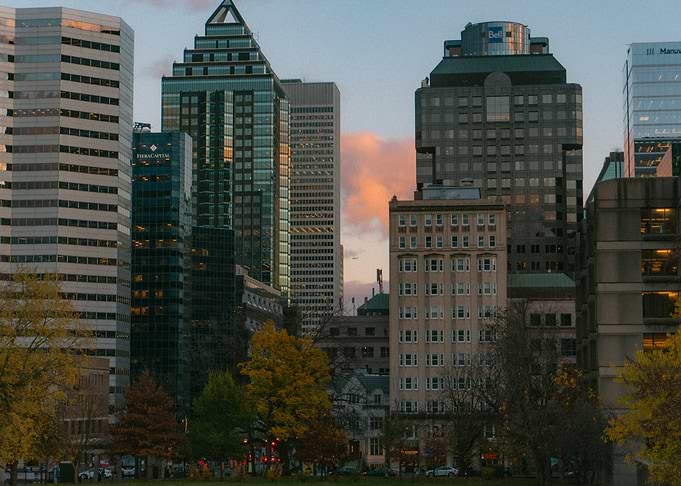 Montreal Skyline at Sunset