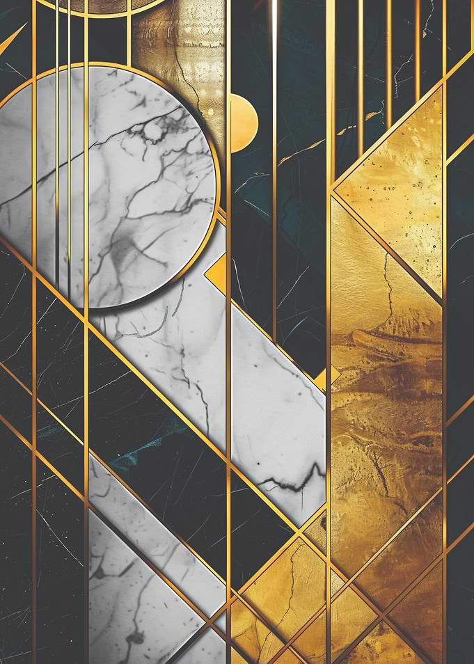 Geometric Marble Art