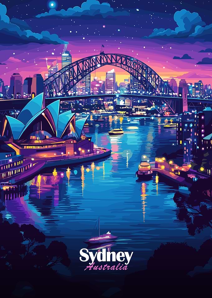 Sydney Harbour Night