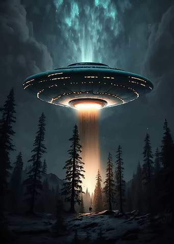 UFO Over Forest