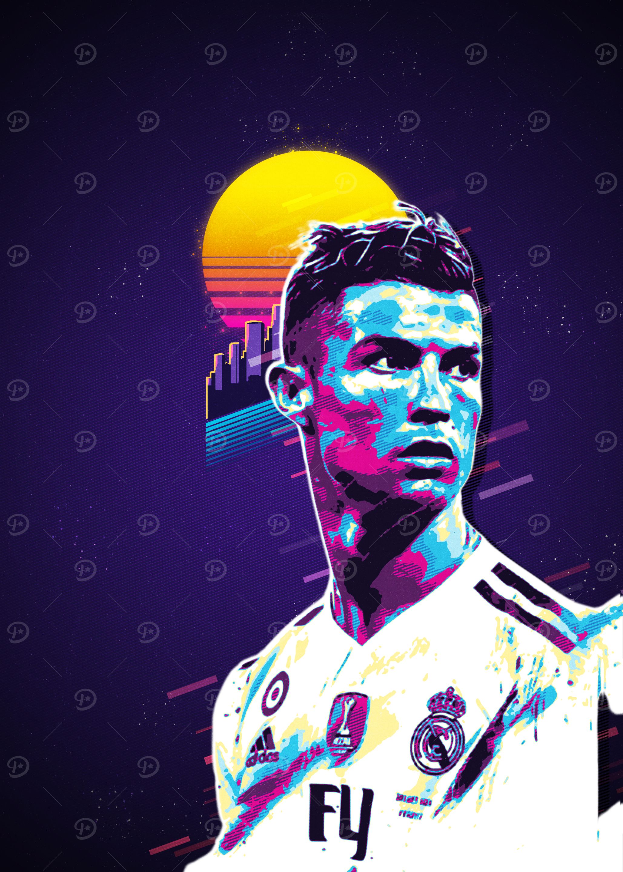 Cristiano Ronaldo Retro Art