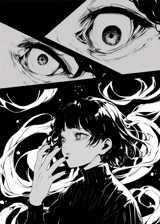Anime Girl with Eyes